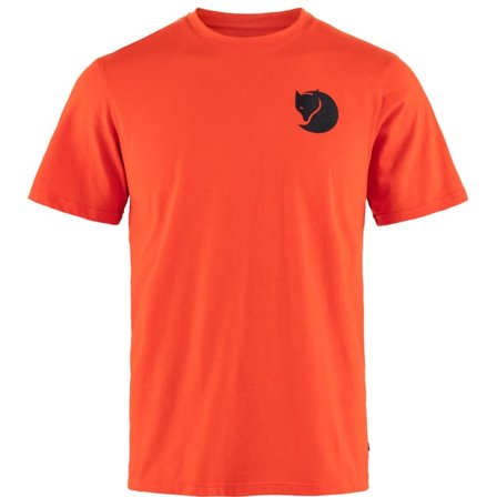 Fjällräven Men's Walk With Nature T-Shirt Top in Flame Orange | Size: Medium, Organic Cotton