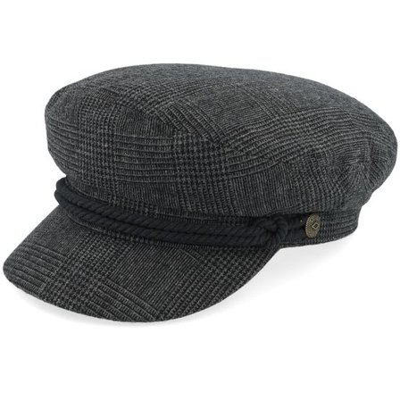Brixton - Grå Keps - Fiddler Cap Grey Shadow Plaid Vega Cap @ Hatstore