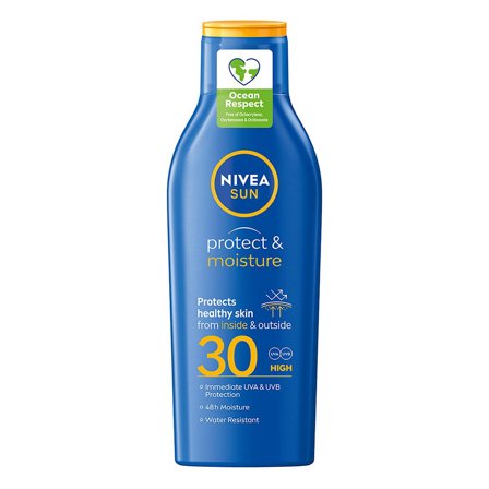 NIVEA Solskyddskräm Protect & Moisture 30 200ml - Lyreco - Sjukvård och omsorg - Hygien - Solskydd