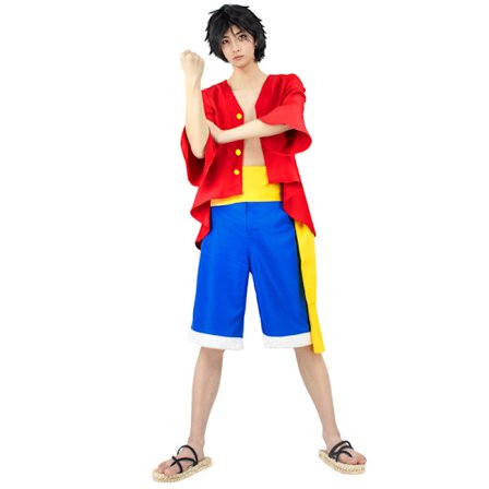 Mub- Nytt Anime One Piece Kostyme onkey D. Luffy Cosplay en's US Størrelse Luffy Antrekk Anime Cosplay Kostyme