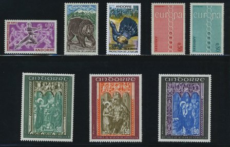 Fransk Andorra - Årgang 1971 - Postfrisk