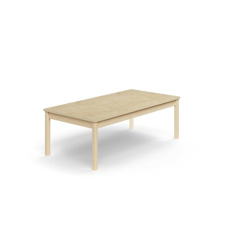 Bord DECIBEL, 1600x800x530 mm, ljuddämpande linoleum, björk/beige