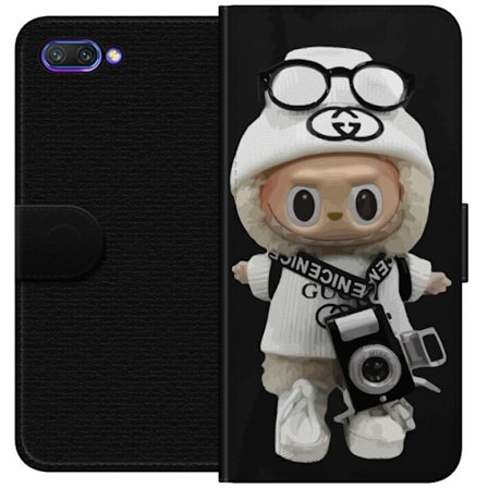 Yhteensopiva Lompakkokotelo Honor Honor 10 Tyylikäs muotoilijafiguuri kameralla ja katutyyliä, leikkisä keräilyfiguuri trendikkäässä kaupunki-e