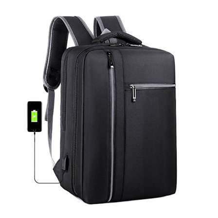 Skolryggsäck Ryggsäck Laptop Ryggsäck Herr Datorryggsäck, Lätt, Slank Laptop Ryggsäck, Vattentät Dagryggsäck med USB C