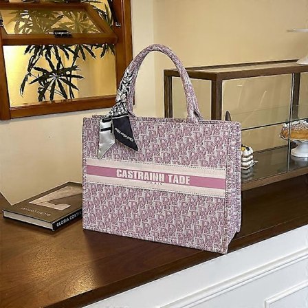 2025 Broderi Bogstav Bærbar Tote Taske Alsidig Håndtaske Stor Kapacitet Taske Kvinder