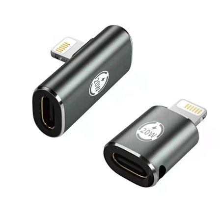 USB-C til Lightning, støtter 20W PD, rask ladefunksjon for iPhone, iPad og iPod-serien Kompatibel (2-pakning i-OS telefon hannkontakt til USB Type-C 