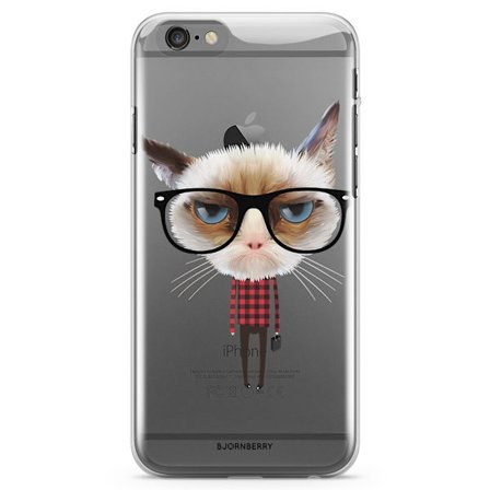 Bjornberry iPhone 6 Plus/6s Plus TPU Skal - Hipster Katt