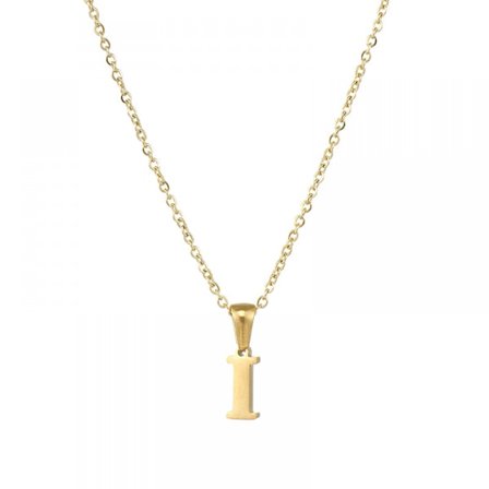 Halsband med initialer för kvinnor, 18K guldpläterat namn halsband, låt