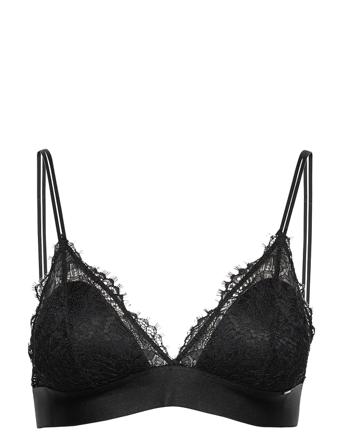 Bra Nora Triangle Bralette Lingerie Bras & Tops Soft Bras Triangle Bras Svart Lindex