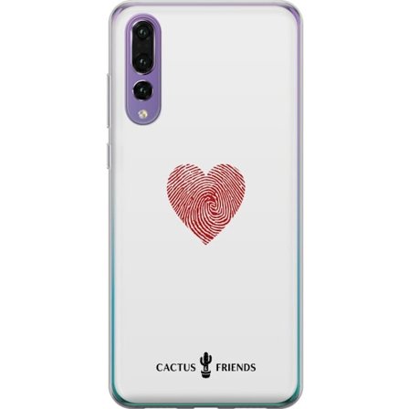 Kompatibel Mobilcover til Huawei Huawei P20 Pro Cactus and Friends - Fingerprint Love