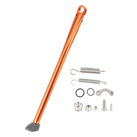 Husaberg FE 501 FE 250 FE 390 CNC Aluminiumlegering Stöd Sidostöd Fjäder Tillbehör Orange Stång Grå Fot