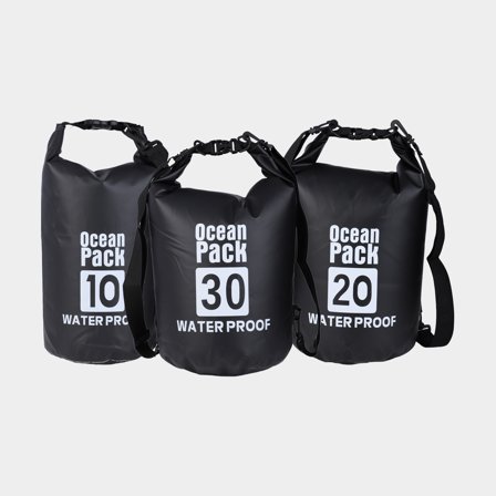 Zestaw drybag / torby wodoszczelne Ocean Pack, 500D, 10/20/30 litrów, czarny, 3-pack - Jachtowa