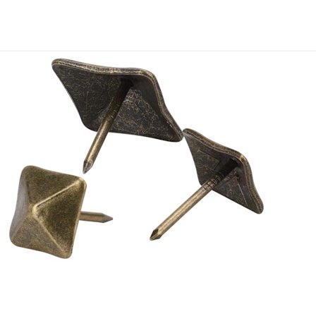 50 stk (12 mm) dekorative spiker for vintage møbler, dekorative firkantede spiker for DIY sofa dørprosjekter