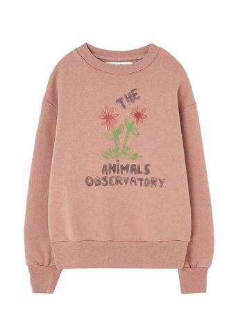 THE ANIMALS OBSERVATORY Flowers Dusty Coral Bear Sweatshirt - Pink - 10 Y