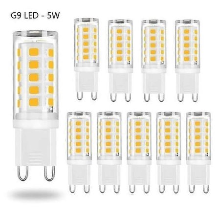 G9 LED-lampor 5W – Varmvitt – 10-pack