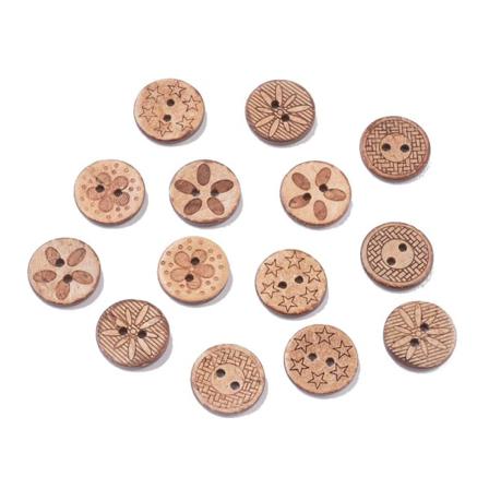 45 St Knappar I Kokosnöt Naturella