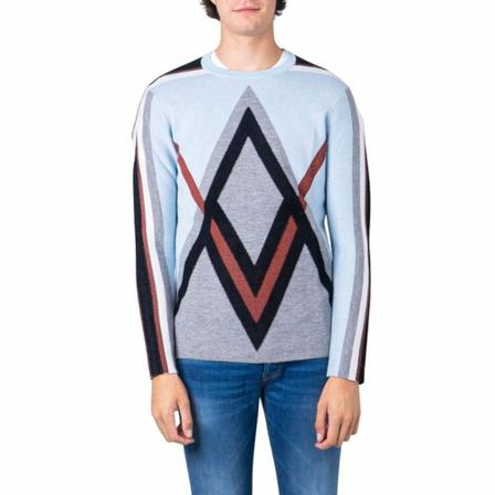 Kenzo Round-neck Knitwear , Blauw , Heren , Maat: M Truien & Vesten