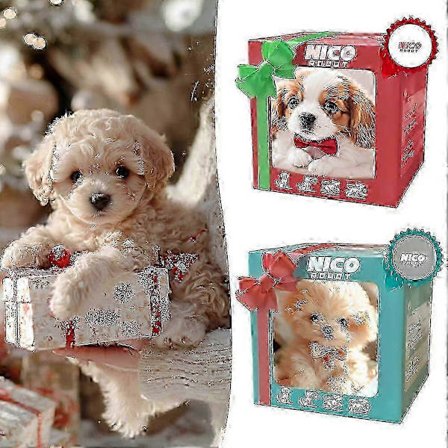 Plysj Robotvalp - Min Realistiske Robotvalp, Robotisk Hund Oppfører Seg Som en Ekte Valp Interaktiv Leke Gave til Barn[D]