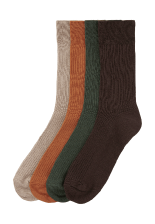 NORVIE Ribbade strumpor, 4-pack Strumpor Flerfärgad 41-45