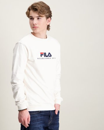 Fila CARISIO regular logo crewneck sweatshirt Beige Genser Jente - Kids Brand Store