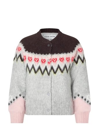 2422 Brushed Jacquard, Raglan Bombe Grey STINE GOYA