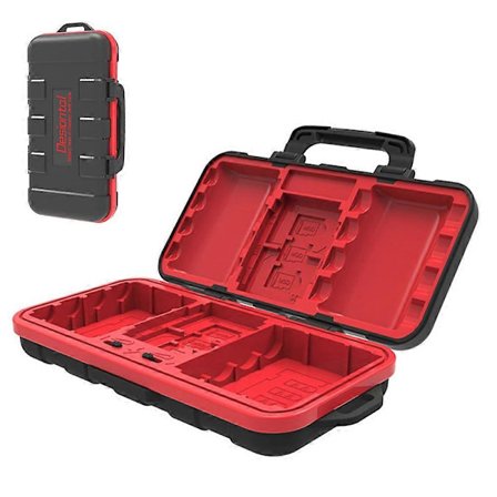 b5m Utomhus Rese Kamera Batteri Minneskort ABS+Gummi Skydd Y0Z Box SD CF TF Kort Portabel S