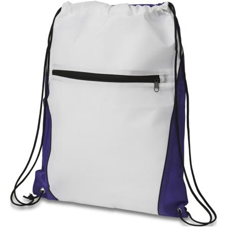 Bullet Contrast Non Woven Ryggsäck Med Dragsko One Size Vit/pu