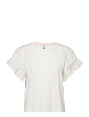 T-Shirts T-shirt Top Hvid EDC By Esprit