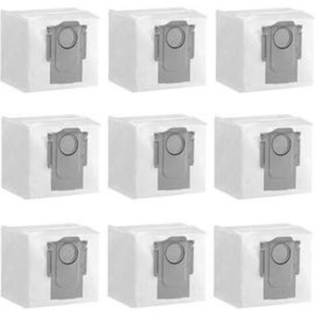 Förpackning med 9 dammsugarpåsar tillbehör för Xiaomi Roborock S7 MaxV Ultra /S7 pro Ultra/ Q7 Max+/Q7 Max+ Plus/ Q7 Max / Q5+, engångsdammsugarpåsar 