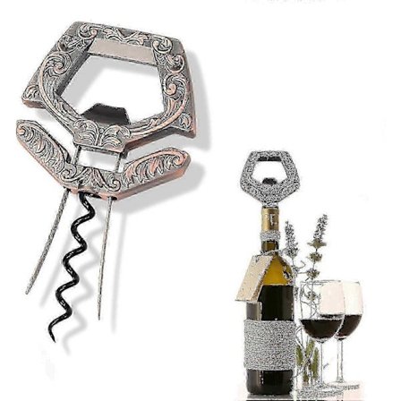 3 i 1 Ah So Dobbelt Wine Opener & Korkfjerner, Den Kan Fjerne Ældre og Skrøbelige Vinkorke Så Nemt for Kendere at Åbne C