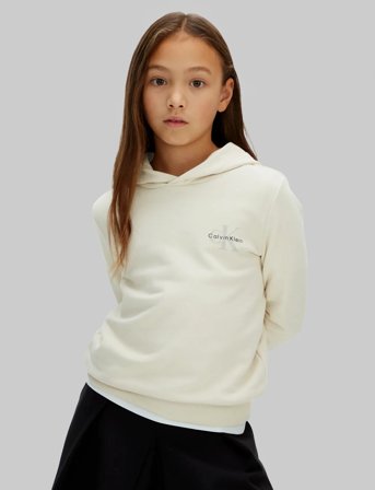 Calvin Klein Small Monogram Hoodie - Cream - 140