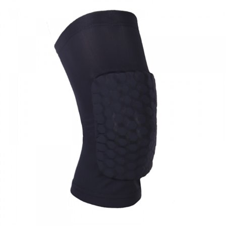 Knäskydd för barn, ungdomar och vuxna, basketboll, baseboll, knäskydd, knästöd, kollisionsskydd - 1 par (svart, L)