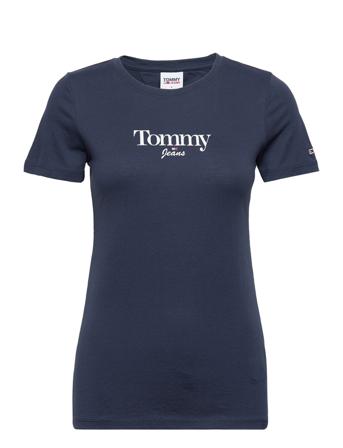 Tjw Skinny Essential Logo 1 Ss T-shirts & Tops Short-sleeved Navy Tommy Jeans