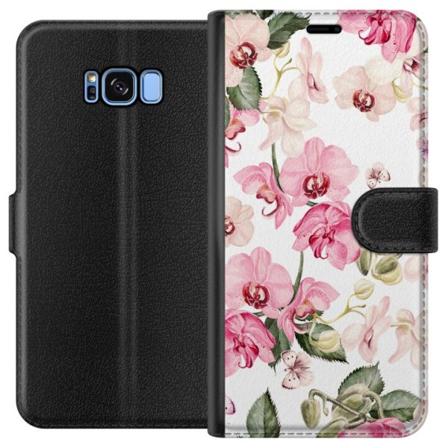 Samsung Galaxy S8 Lompakkokotelo Kukat