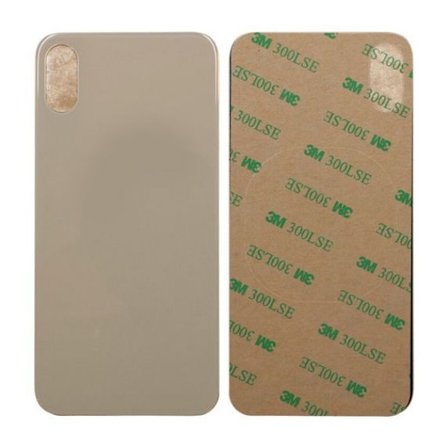 iPhone XS Baksida Glas med Självhäftande tejp - Guld