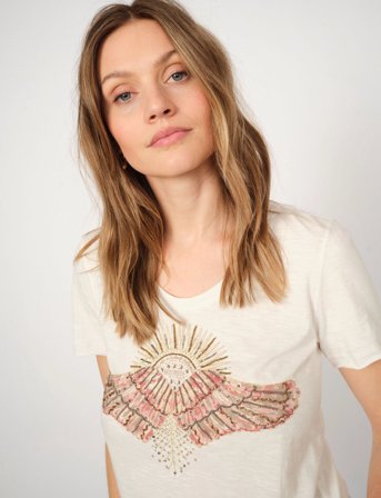 MOS MOSH Mmnadine O-Ss Deco Tee - White - XS