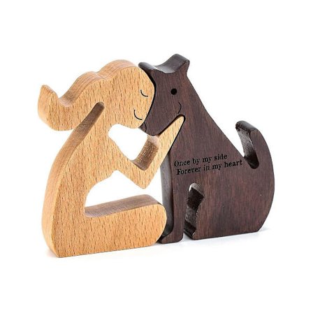Hunde Familie Træprodukter Husholdningstræskærer Ornamenter Miniature Desktop Dekorative Håndværk