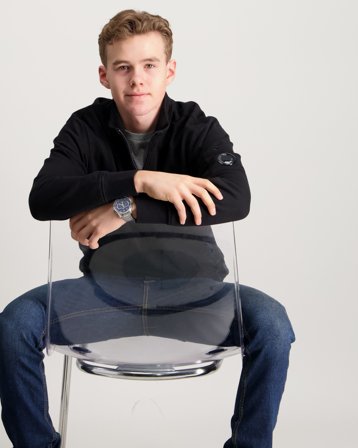 C.P. Company SWEATER WITH ZIP Svart Genser Gutt - Kids Brand Store