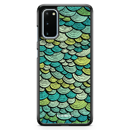 Bjornberry Skal Samsung Galaxy S20 Fe - Grön Sjöjungfrufjäll