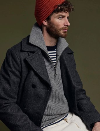 Armor Lux Pea Coat "Kermoor" - Grey - M