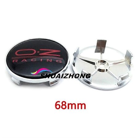 4 st 56mm 60mm 65mm 68mm Bil Hjulcentrum Navkapslar För Fälgtäckning Auto OZ Racing Logo Badge Emblem Exteriör Styling Tillbehör