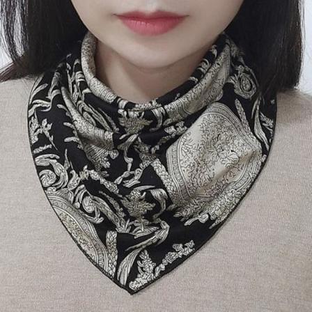 Falsk krage for kvinner Avtakbart halvt skjerf All-Match Bana Winter Warm Cervical Support Triangle Scarf 雍容华贵