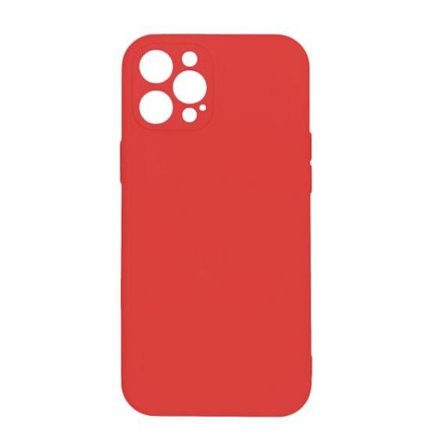 Apple iPhone 12 Pro Max Silicone Case Camellia Red with Camera Cover High Quality