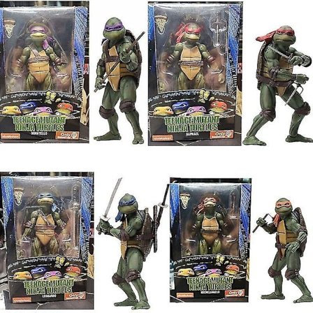 Ninja Turtles 1990 7" Neca Tmnt Teenage Movable Toys Mutant Action Figur