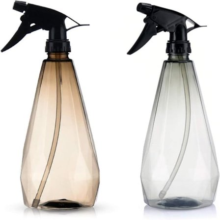 Sprayflasker 500ml, 2 ST Sprayflasker til Have, Trigger Sprøjte med Justerbart Mundstykke, Indeholder Væske til Hår, Have (Grå, Brun)