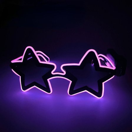 Luminous Glasses EL Light Up Solbriller PINK