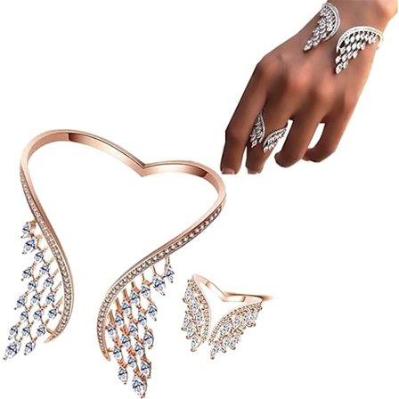 Ängelvingar Armband, Vintage Stil Sterling Silver Armband