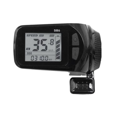 24v/36v/48v/60v S886 Ebike Lcd Display Panel Tommelgas 5pin 6pin til Elektriske Cykler E-scoot-WELLNGS