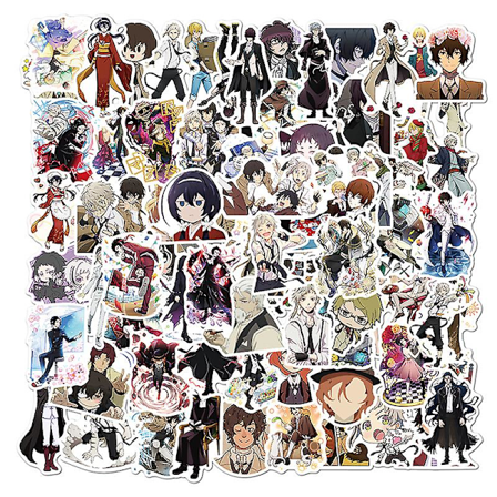 100 kpl Bungo Stray Dogs -tarroja Anime-tarra PVC-graffititarroja matkalaukkuun