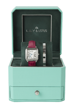 Lily & Lotus Klocka med läderarmband CM-220907 Klockor Dam Rosa ONESIZE